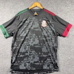 Lada Mexico Soccer Jersey Mens XL Black Grey Camo Seleccion Nacional De Mexico